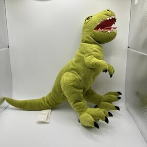IKEA Plush Dinosaur Jattelik Tyrannosaurus T Rex Green Stuffed Animal Toy 18 in